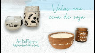 Como hacer velas con cera de soja [upl. by Llereg]