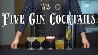 The 5 Easiest GIN Cocktails to Make at Home [upl. by Saduj]