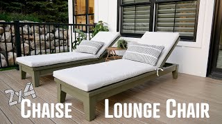 Outdoor Chaise Lounge Chairs made from 2x4s mostly [upl. by Aracat]