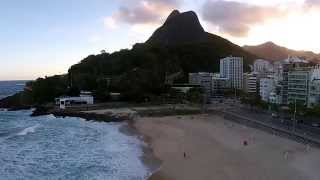 Leblon Beach in Rio de Janeiro  The Drone Eyes [upl. by Liuqnoj971]