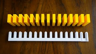 How to Build a Domino Line with a Template [upl. by Myrah145]