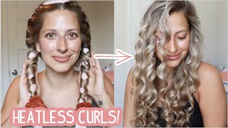 OVERNIGHT HEATLESS ROBE CURLS YOU HAVE TO TRY THIS WAY [upl. by Ahsiekat]