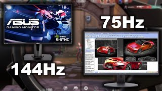 75Hz vs 144Hz Gaming Monitor Worth the Extra Frames [upl. by Sarajane]