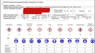 How to write a COSHH Assessment form [upl. by Adrial802]