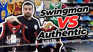 Mitchell amp Ness Swingman VS Authentic NBA Jersey Review [upl. by Lokim769]