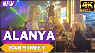 alanya nightlife walking tour 4k  antalya turkey holiday  turkey travel  Alanya Antalya [upl. by Brodeur]