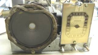 Philco tube radio model 3815 repair Part 1 of 4 [upl. by Neleag]