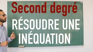 Second degré  Résoudre une inéquation [upl. by Ttenrag]