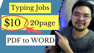 1020page  Typing Jobs Online Convert PDF to WORD  Online Jobs at Home Philippines [upl. by Suhploda780]