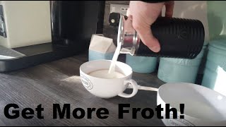 How to Get More Froth from Your Nespresso Coffee Aeroccino  Nespresso tips and help [upl. by Mendie811]