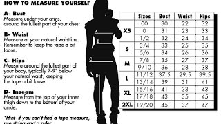 Womens Pants Size Chart [upl. by Adriana770]