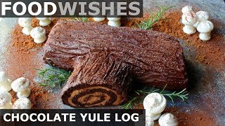 Chocolate Yule Log Buche de Noel  Food Wishes [upl. by Parrish]