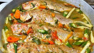 Steamed Fish With OkraJamaican StyleTHE RAINA’S KITCHEN [upl. by Ettesel]