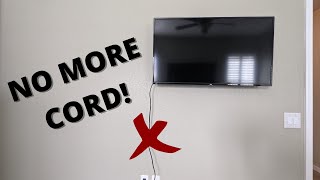 Installing an outlet behind your TV THROUGH A STUD [upl. by Boak]