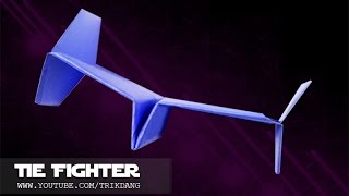 Papierflieger selbst basteln Papierflugzeug falten  Beste Origami Flugzeug  Tie Fighter [upl. by Kcub]