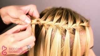 Waterfall Braid Tutorial  Become Gorgeous [upl. by Anigger155]