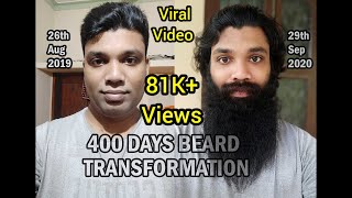 400 days beard growth time lapse Yeard No shave November Hair growth Covid beard Day 1 to Day 400 [upl. by Anig]