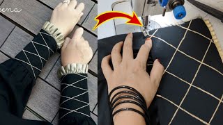 Cuff Sleeves Design Cutting And Stitching How To Make Cuff SleevesLatest Sleevesआस्तीन Design DIY [upl. by Inilam706]