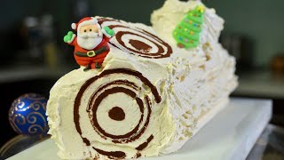 Vanilla Buttercream Yule Log – Bruno Albouze [upl. by Elayor]