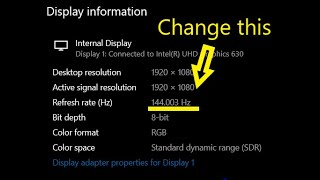 How to Increase Screen Refresh Rate  120Hz 144Hz 240Hz 300Hz or even higher [upl. by Wanonah]