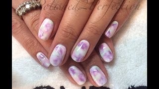 CND Shellac Watercolour Pastel Nails  Gel Polish Nail Art [upl. by Haines795]