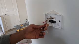 RTH2300B Programmable Thermostat install [upl. by Assiralk]