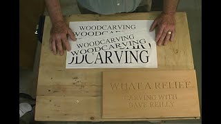 W055 How to Carve Letters by David Reilly [upl. by Cher15]