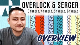 Different types of overlocks  sergers amp stitches Merrow 3 Thread 4 Thread 5 Thread 6 Thread [upl. by Amelita745]