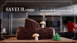 How to Decorate a Bûche de Noël Yule Log Cake [upl. by Hays481]