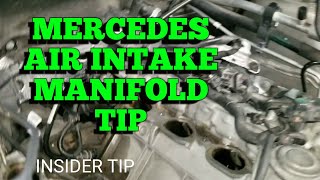 Mercedes Air Intake Manifold Installation Tip [upl. by Kcirdnek]