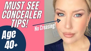 4 BEST CONCEALER TIPS FOR MATURE UNDER EYES  Stop The Creasing shorts [upl. by Annahsor874]