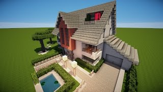 MINECRAFT MODERNES ZWEIFAMILIENHAUS bauen TUTORIAL german [upl. by Pelletier]