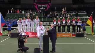 2014 Fed Cup Final  Highlights Petra Kvitova CZE v Angelique Kerber GER [upl. by Arremat]