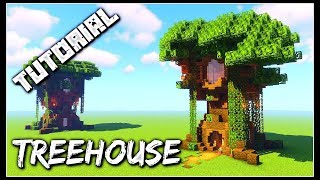 How To Build A Treehouse  Minecraft Tutorial [upl. by Iv]