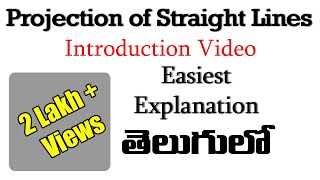 Projection Of Straight Lines Part1 by Subhodaya Video3 [upl. by Iem802]