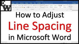 How to Adjust Line Spacing in Microsoft Word [upl. by Langille]