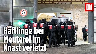 Gefängnismeuterei Polizei stürmt Knast in Thüringen  JVA Untermaßfeld [upl. by Noelyn]