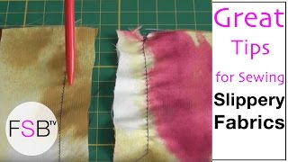 Sewing Slippery Fabric [upl. by Alexina]